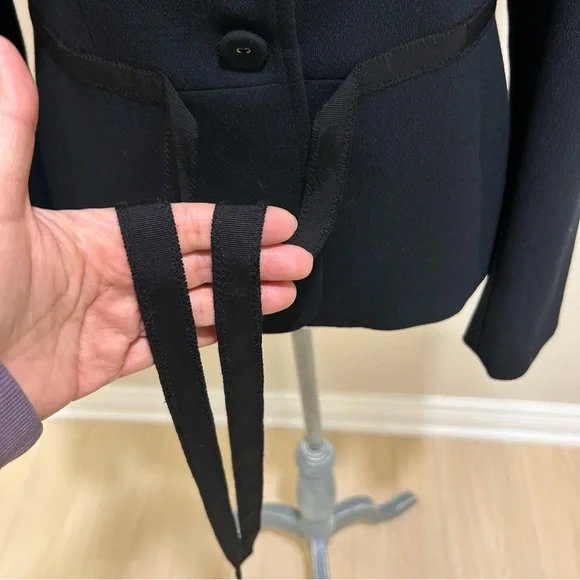 Sandra Angelozzi Tailored Tie front Blazer Black - Picture 5 of 13